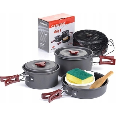 Naturehike kempingové nádobí set hliníkového nádobí pro 2-3 osoby 680g