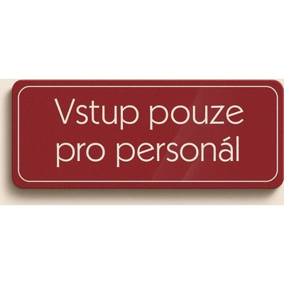Traiva s.r.o. Vstup pouze pro personál Verze: Samolepka 200 x 70 mm tl. 0.1 mm - modrá - Kód: 03842