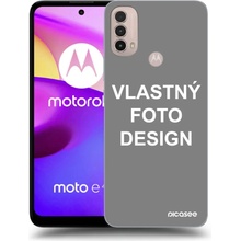 Púzdro Picasee silikónové Motorola Moto E40 - Vlastný design/motiv čierne