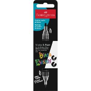 Faber-Castell Декоративен маркер, 1, 0/3, 0 мм, с два края, акрилен, FABER-CASTELL "Shake&Paint", черен 285598 (285598)