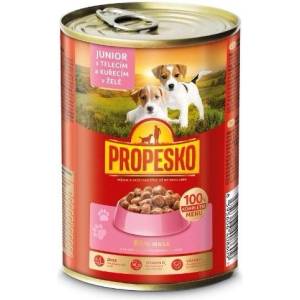 Propesko Dog Консерва Junior с телешко и пилешко в желе 415 г