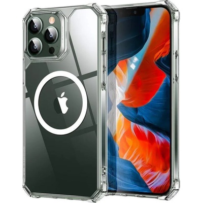 ESR Air Armor MagSafe Case - хибриден удароустойчив кейс с MagSafe за iPhone 13 Pro (прозрачен)