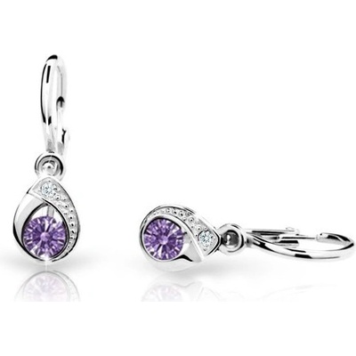 Cutie Jewellery dětské z bílého zlata C1898B Ametyst