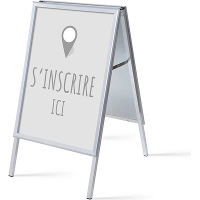 Jansen Display Set reklamního áčka A1, Přihlášení, šedý, francouzština, 639 x 1094 mm – Hledejceny.cz