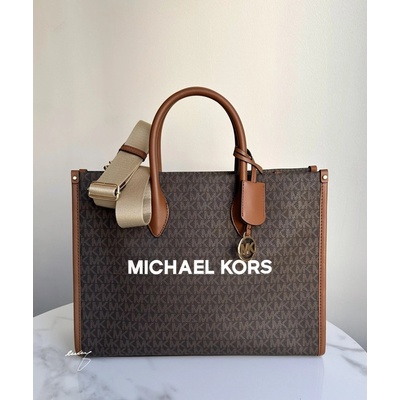 Michael Kors Mirella medium kabelka logo hnědá