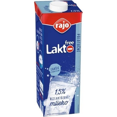 Rajo Trvanlivé bezlaktózové polotučné mlieko 1 l
