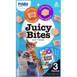 Inaba Foods Juicy Bites Crab and Scallop Flavors - Лакомство за котка с аромат на миди и раци 3бр
