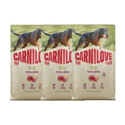 Carnilove True Fresh Dog Duck Adult Small Breeds 3 x 4 kg