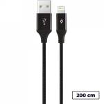Ttec Кабел ttec AlumiCable Lightning USB Charge / Data XL Cable, 2m - Черен