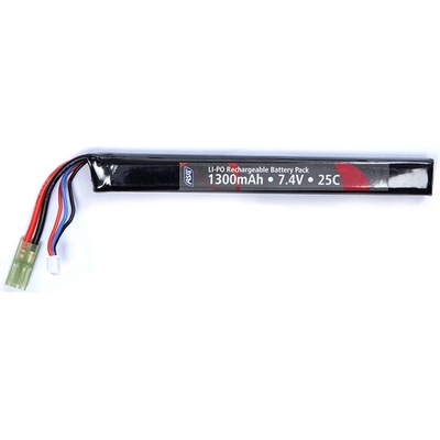 ASG Li-Pol baterie ASG 7,4V 1300mAh 25C Stick – Zbozi.Blesk.cz