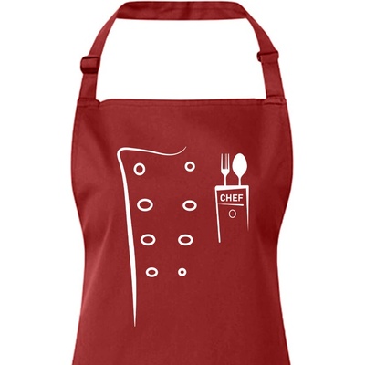 Bezvatriko.cz Zástěra s laclem Rondon Barva Burgundy 370 B&C Velikost Unisex Canvas Zástěra s laclem 0577