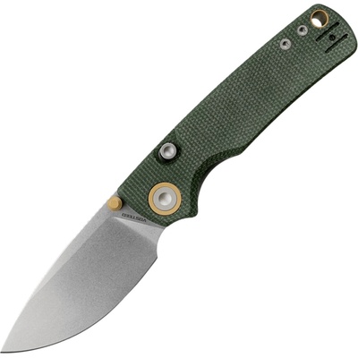 Vosteed Porcupine 14C28N Stonewash Green Micarta A2611