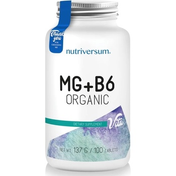 Nutriversum Vita MG + B6 Organic, 100 таблетки, Nutriversum