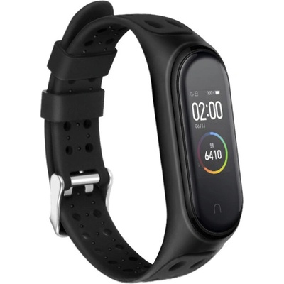 Xiaomi Mi Band 3/4 náhradní náramek - Jemný Silikon Černá MBSCZ-JS5CER