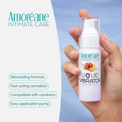 Amoréane tekutý vibrátor Peach 30 ml