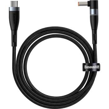 Baseus Magnetic Zinc Cable (CATXC-X01) - USB-C кабел с магнитен адаптер за Lenovo лаптопи (5.5x2.5мм) (200 см) (черен)