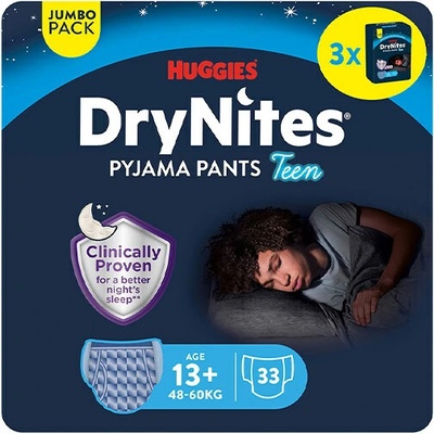Huggies Dry Nites pre chlapcov 13 rokov+ 48-60kg 33ks