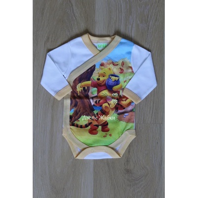 БЕЙБ ФЕШЪН ЕООД Боди с дълъг ръкав Мечо Пух, 56