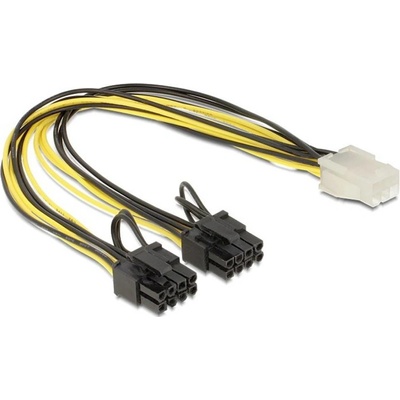 Delock 83433 PCI Express napájecí kabel 6 pin samice > 2 x 8 pin samec