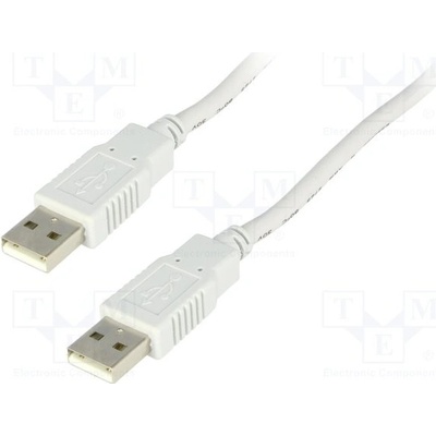 BQ Cable BQC-USB2AA/5 USB 2.0, USB A vidlice, z obou stran, 5m, světle šedý
