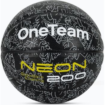 OneTeam Баскетболна топка OneTeam Black neon size 7