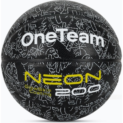 OneTeam Баскетболна топка OneTeam Black neon size 7