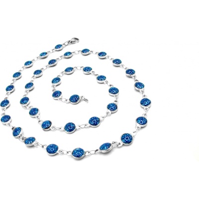 Steel Jewelry Náhrdelník modrý z chirurgické oceli NH220160 – Zboží Mobilmania