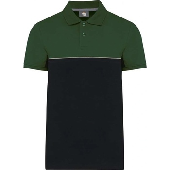 Designed To Work Unisex eco-friendly dvoubarevná polokošile Three černá tmavě šedá