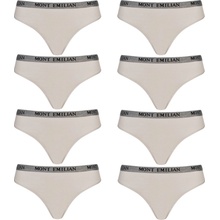 MONT EMILIAN "Colmar" Dámske tangá 8-pack light grey