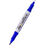 FlexOffice Двулицев маркер FlexOffice PM01 за CD син, 0.4 - 1.0 mm, с остър и объл връх