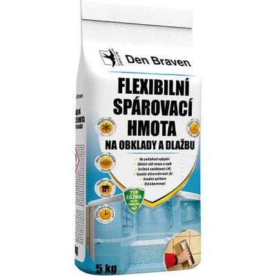 Den Braven Flexibilní spárovací hmota na obklady a dlažbu 2 kg bílá