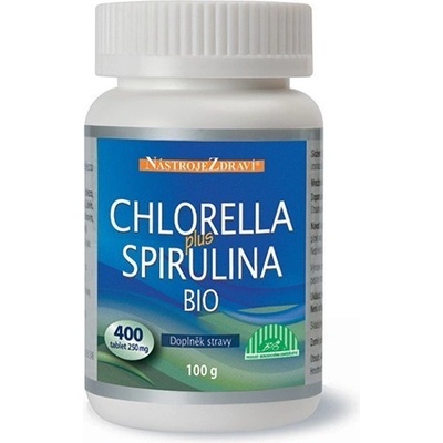 Nástoje zdraví Chlorella Plus Spirulina Bio 400 tabliet