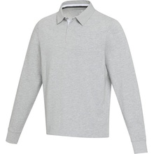 Clyde unisex rugby polo sweatshirt green/white heather grey