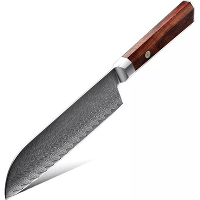 IZMAEL Damaškový kuchynský nôž Iwaki Santoku 17 cm