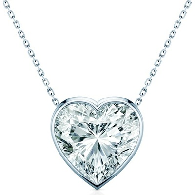 Savicki Náhrdelník biele zlato, diamant PURE-N-HE-008-DIA-B