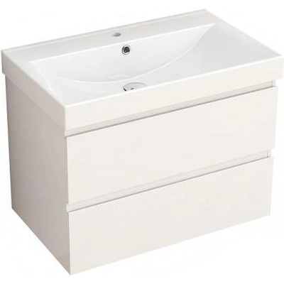 Inter Ceramic Конзолен PVC шкаф AKADIA-75 6038-75W+УМИВ. 5953W-76CM, Inter Ceramic, 73.5x50x45см (6038-75W+УМИВ. 5953W-76CM)