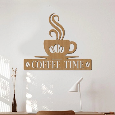 dřevo života Dřevěná dekorace COFFEE Rozměry (cm): 60x52, Zvolte barvu dekoru: Buk