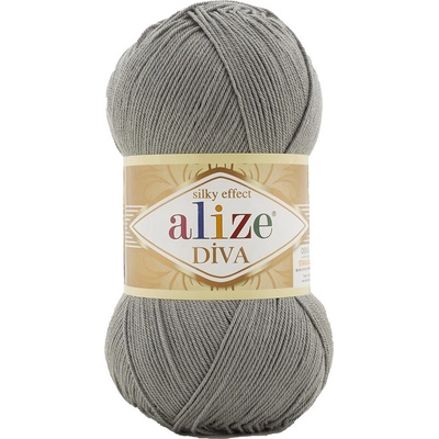 Alize příze Diva 87 šedá