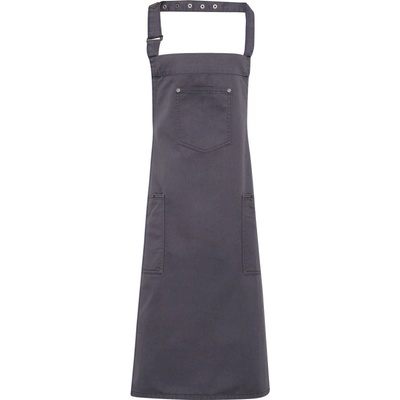 Premier Zástěra Chino PR 132 s laclem bavlněná COT-390132m0899 Šedá ocelová