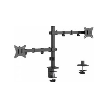 Gembird Desktop Frame for 2 Monitors -Adjustable 17-32inch to 9kg