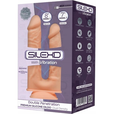 SilexD Model 1 Double Penetration Vibrating Premium Silicone Dual Density Dildo 7