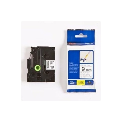 Originálna páska Brother TZE-FX221, 9mm, čierna tlač/biely podklad, laminovaná, 8m, flexibilná