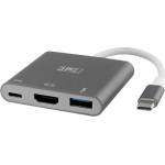 T'nB Докинг станция TnB, от USB C към, 1x USB C, 1x USB A, 1x HDMI, сива