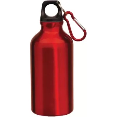 Алуминиева бутилка с карабинер TOPS Transit, 400 мл, червена