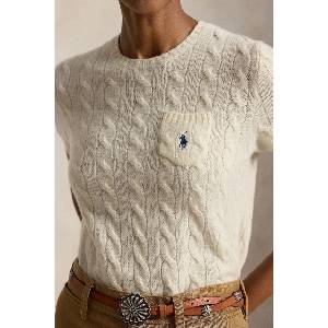 Ralph Lauren пуловер с къси ръкави дамски от вълна (211A92271)