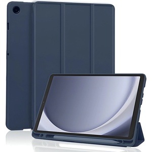 Techsuit Калъф - Samsung Galaxy Tab A11 / A9 - Techsuit Flex Trifold (с държач за стилус) - Тъмносин