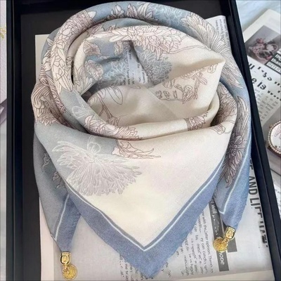 HARAHU Шал tm-38922 - Синя / Бяла kp38922 (tm-38922)