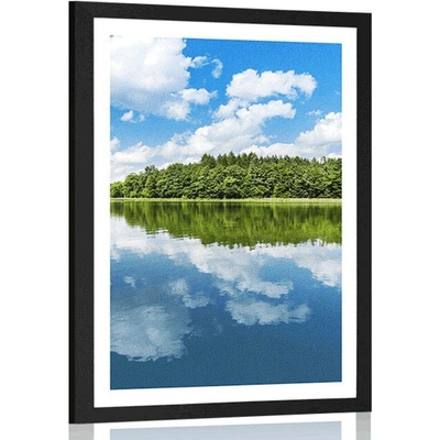 Plakát s paspartou příroda v letním období - 40x60 black