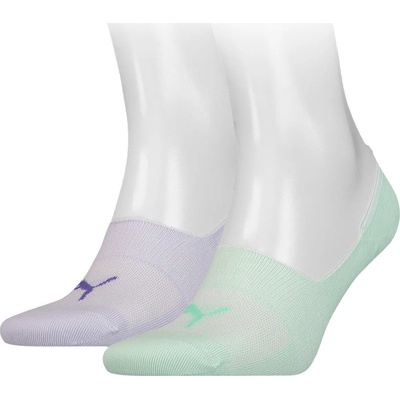 Puma ponožky Footie 2 páry mäta fialová 906245 41