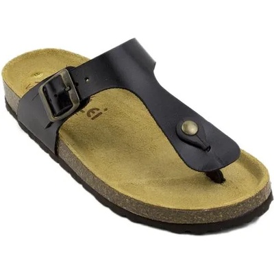 Български обувки Дамски чехли в черен цвят m15-21-13nero